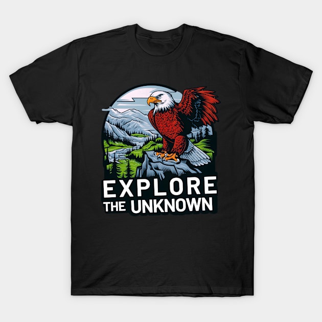 Outdoors: Explore The Unknown T-Shirt by pixcotee